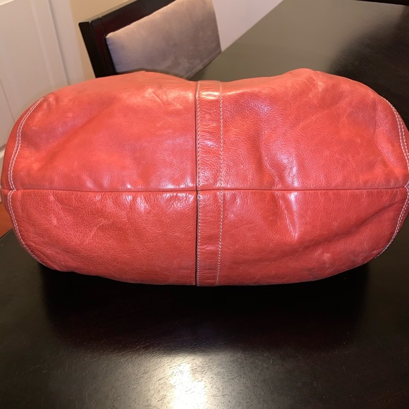 Coach Bags Coach Leather Bag Orange Poshmark